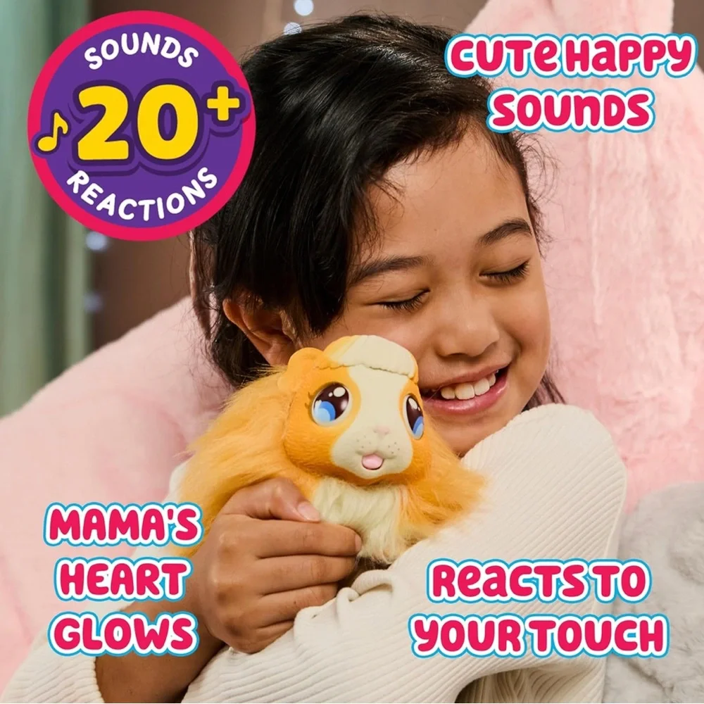 Little Live Pets Mama Surprise Guinea Pig Interactive mom & 3 babies w/ house